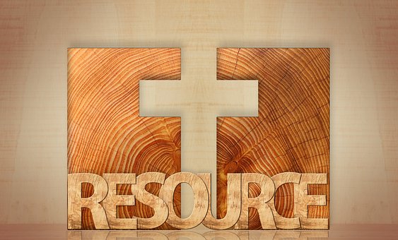 cross with the word "resource"