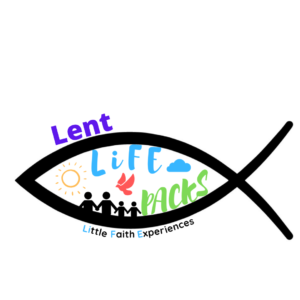 The word "Lent" over a fish outline with the words "Life Packs" inside
