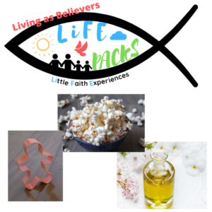 LiFE Pack logo with body cookie cutter, popcorn & oil